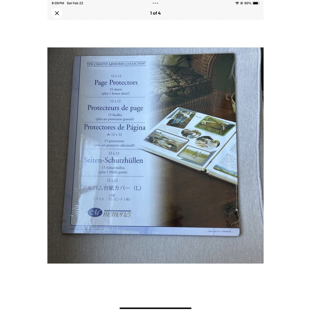 Creative Memories 12x12 White Scrapbook Page Protectors OLD STYLE 2004 NEW